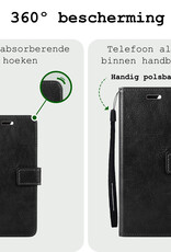 BASEY. Hoes Geschikt voor Samsung A55 Hoesje Bookcase Hoes Flip Case Book Cover Met 2x Screenprotector - Hoesje Geschikt voor Samsung Galaxy A55 Hoes Book Case Hoesje - Zwart