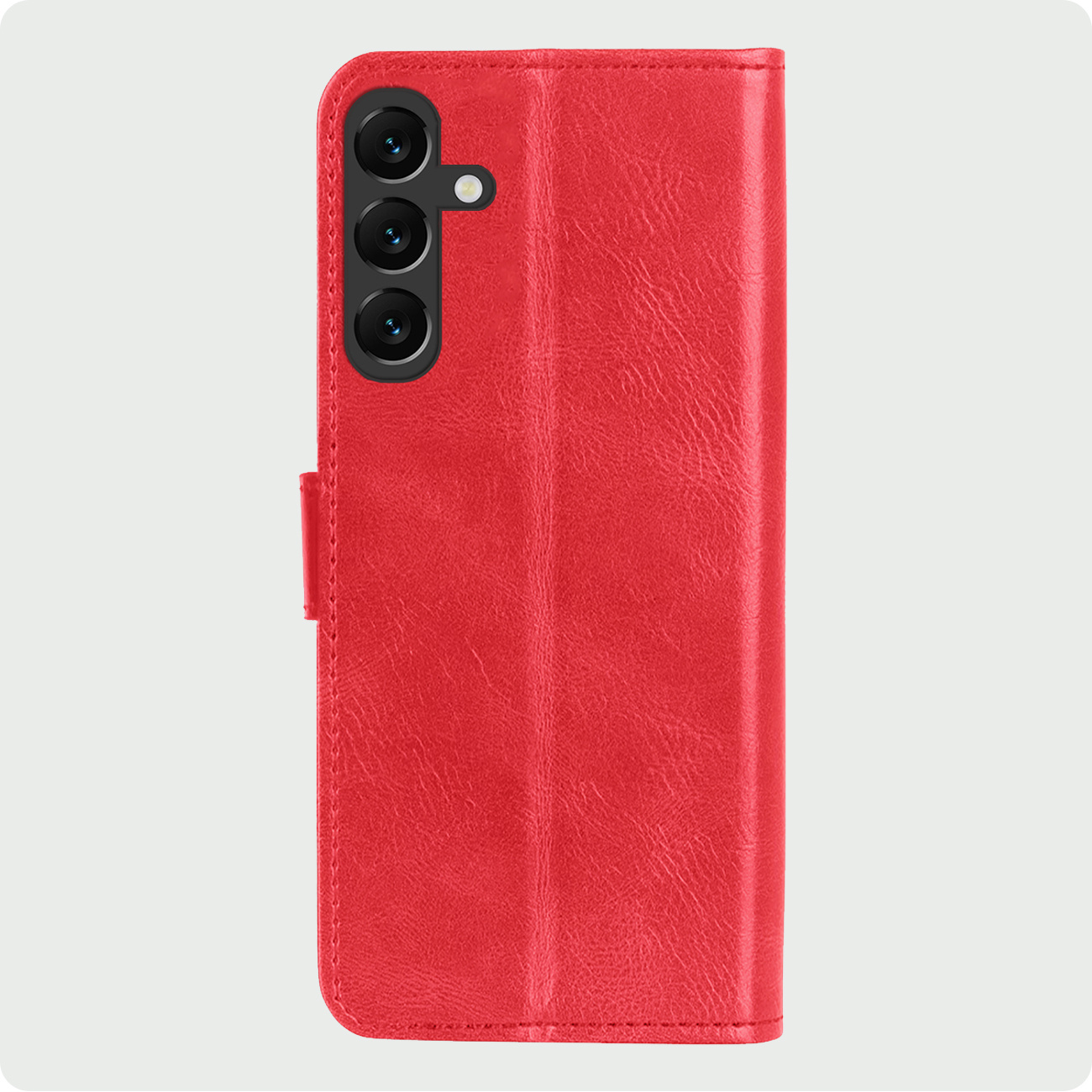 BASEY. Hoes Geschikt voor Samsung A55 Hoesje Bookcase Hoes Flip Case Book Cover Met 2x Screenprotector - Hoesje Geschikt voor Samsung Galaxy A55 Hoes Book Case Hoesje - Rood