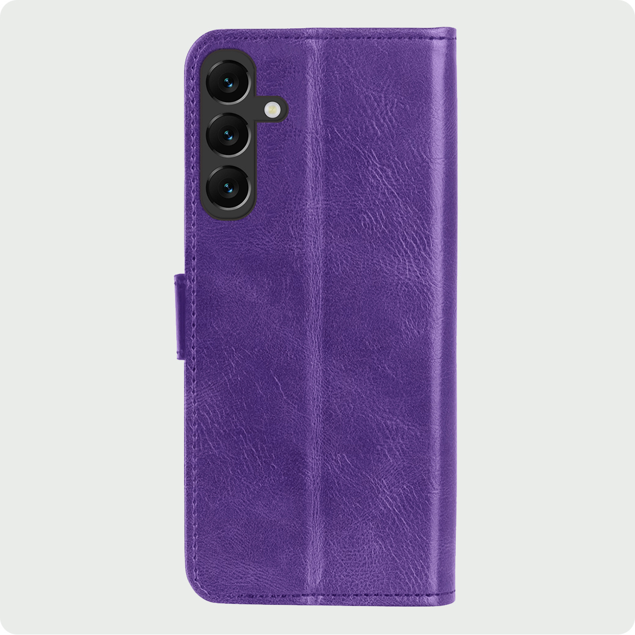 BASEY. Hoes Geschikt voor Samsung A55 Hoesje Bookcase Hoes Flip Case Book Cover Met 2x Screenprotector - Hoesje Geschikt voor Samsung Galaxy A55 Hoes Book Case Hoesje - Paars
