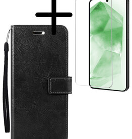 BASEY. BASEY. Samsung Galaxy A55 Hoesje Bookcase Met Screenprotector - Zwart