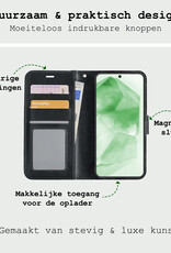 BASEY. Hoes Geschikt voor Samsung A55 Hoesje Bookcase Hoes Flip Case Book Cover Met Screenprotector - Hoesje Geschikt voor Samsung Galaxy A55 Hoes Book Case Hoesje - Zwart