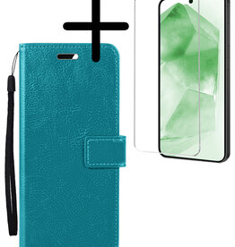 BASEY. BASEY. Samsung Galaxy A55 Hoesje Bookcase Met Screenprotector - Turquoise