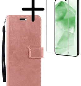 BASEY. BASEY. Samsung Galaxy A55 Hoesje Bookcase Met Screenprotector - Rose Goud