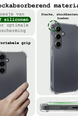 BASEY. Hoes Geschikt voor Samsung A55 Hoesje Shock Proof Case Hoes Siliconen - Hoesje Geschikt voor Samsung Galaxy A55 Hoes Cover Shockproof - Transparant - 2 Stuks