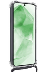 BASEY. Hoes Geschikt voor Samsung A55 Hoesje Shock Proof Case Met Koord Shock Hoes Met Koord - Hoesje Geschikt voor Samsung Galaxy A55 Hoes Cover Met Koord - Transparant