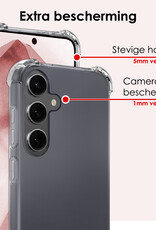 NoXx Hoes Geschikt voor Samsung A55 Hoesje Siliconen Cover Shock Proof Back Case Shockproof Hoes - Transparant