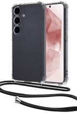 NoXx Hoes Geschikt voor Samsung A55 Hoesje Transparant Met Telefoonkoord Cover Shock Proof Case Koord Hoes