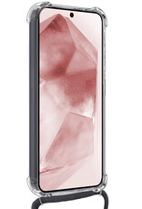 NoXx Hoes Geschikt voor Samsung A55 Hoesje Transparant Met Telefoonkoord Cover Shock Proof Case Koord Hoes