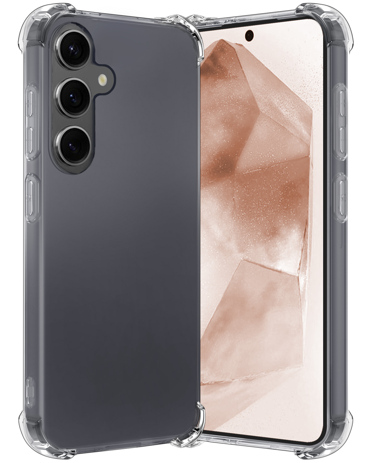 Nomfy Hoesje Geschikt voor Samsung A55 Hoesje Shock Proof Cover Case Shockproof - Hoes Geschikt voor Samsung Galaxy A55 Hoes Siliconen Back Case - Transparant