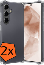 Nomfy Hoesje Geschikt voor Samsung A55 Hoesje Shock Proof Cover Case Shockproof - Hoes Geschikt voor Samsung Galaxy A55 Hoes Siliconen Back Case - Transparant - 2 PACK