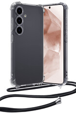 Nomfy Hoesje Geschikt voor Samsung A55 Hoesje Shock Proof Transparant Met Telefoonketting Case Shock Koord - Hoesje Geschikt voor Samsung Galaxy A55 Shock Proof Case Met Koord - Transparant