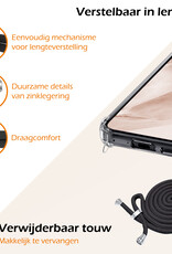 Nomfy Hoesje Geschikt voor Samsung A55 Hoesje Shock Proof Transparant Met Telefoonketting Case Shock Koord - Hoesje Geschikt voor Samsung Galaxy A55 Shock Proof Case Met Koord - Transparant