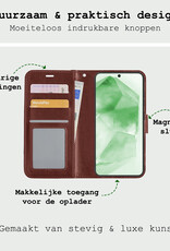 BASEY. Hoes Geschikt voor Samsung A55 Hoesje Bookcase Hoes Flip Case Book Cover Met Screenprotector - Hoesje Geschikt voor Samsung Galaxy A55 Hoes Book Case Hoesje - Bruin