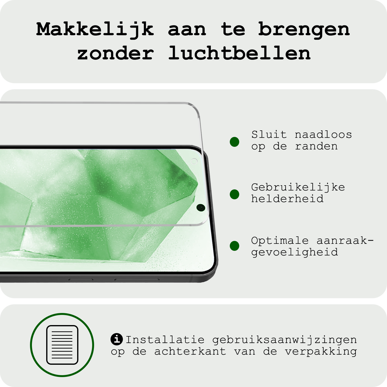 BASEY. Hoes Geschikt voor Samsung A55 Hoesje Siliconen Back Cover Case Met 2x Screenprotector - Hoesje Geschikt voor Samsung Galaxy A55 Hoes Cover Hoesje - Groen