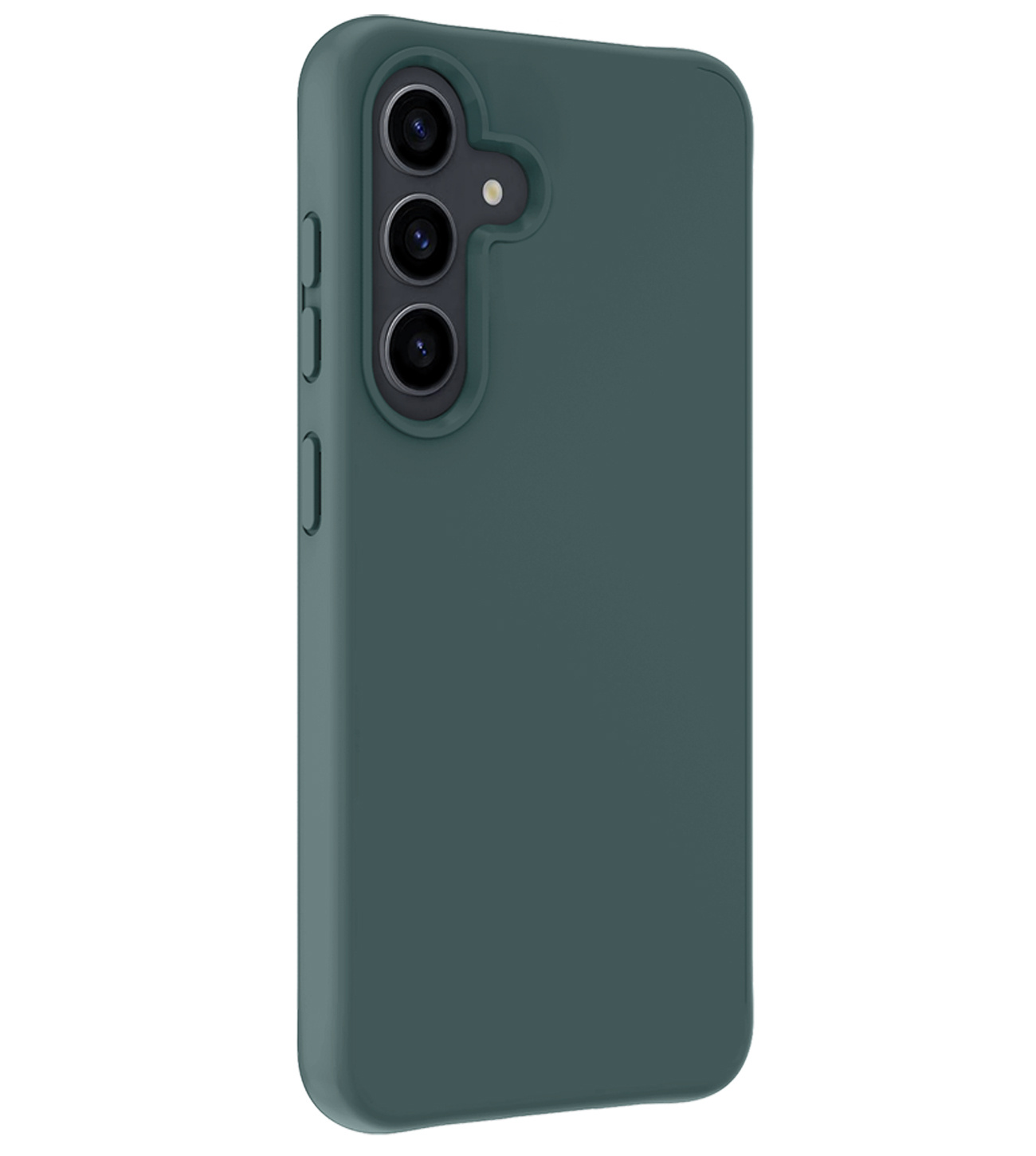 BASEY. Hoes Geschikt voor Samsung A55 Hoesje Siliconen Back Cover Case Met 2x Screenprotector - Hoesje Geschikt voor Samsung Galaxy A55 Hoes Cover Hoesje - Donkergroen