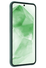 BASEY. Hoes Geschikt voor Samsung A55 Hoesje Siliconen Back Cover Case Met 2x Screenprotector - Hoesje Geschikt voor Samsung Galaxy A55 Hoes Cover Hoesje - Donkergroen