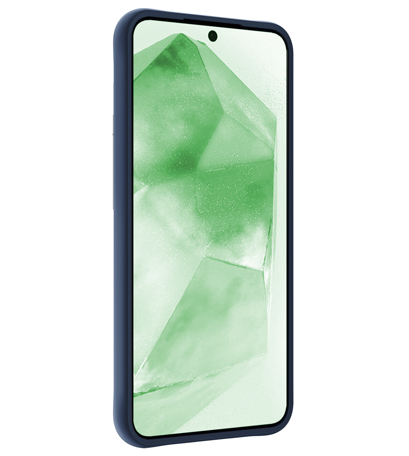 BASEY. Hoes Geschikt voor Samsung A55 Hoesje Siliconen Back Cover Case Met 2x Screenprotector - Hoesje Geschikt voor Samsung Galaxy A55 Hoes Cover Hoesje - Donkerblauw