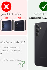 BASEY. Hoes Geschikt voor Samsung A55 Hoesje Siliconen Back Cover Case Met Screenprotector - Hoesje Geschikt voor Samsung Galaxy A55 Hoes Cover Hoesje - Lila