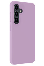 BASEY. Hoes Geschikt voor Samsung A55 Hoesje Siliconen Back Cover Case Met Screenprotector - Hoesje Geschikt voor Samsung Galaxy A55 Hoes Cover Hoesje - Lila