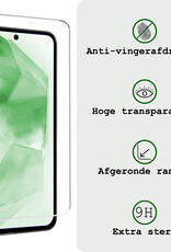 BASEY. Hoes Geschikt voor Samsung A55 Hoesje Siliconen Back Cover Case Met Screenprotector - Hoesje Geschikt voor Samsung Galaxy A55 Hoes Cover Hoesje - Donkergroen