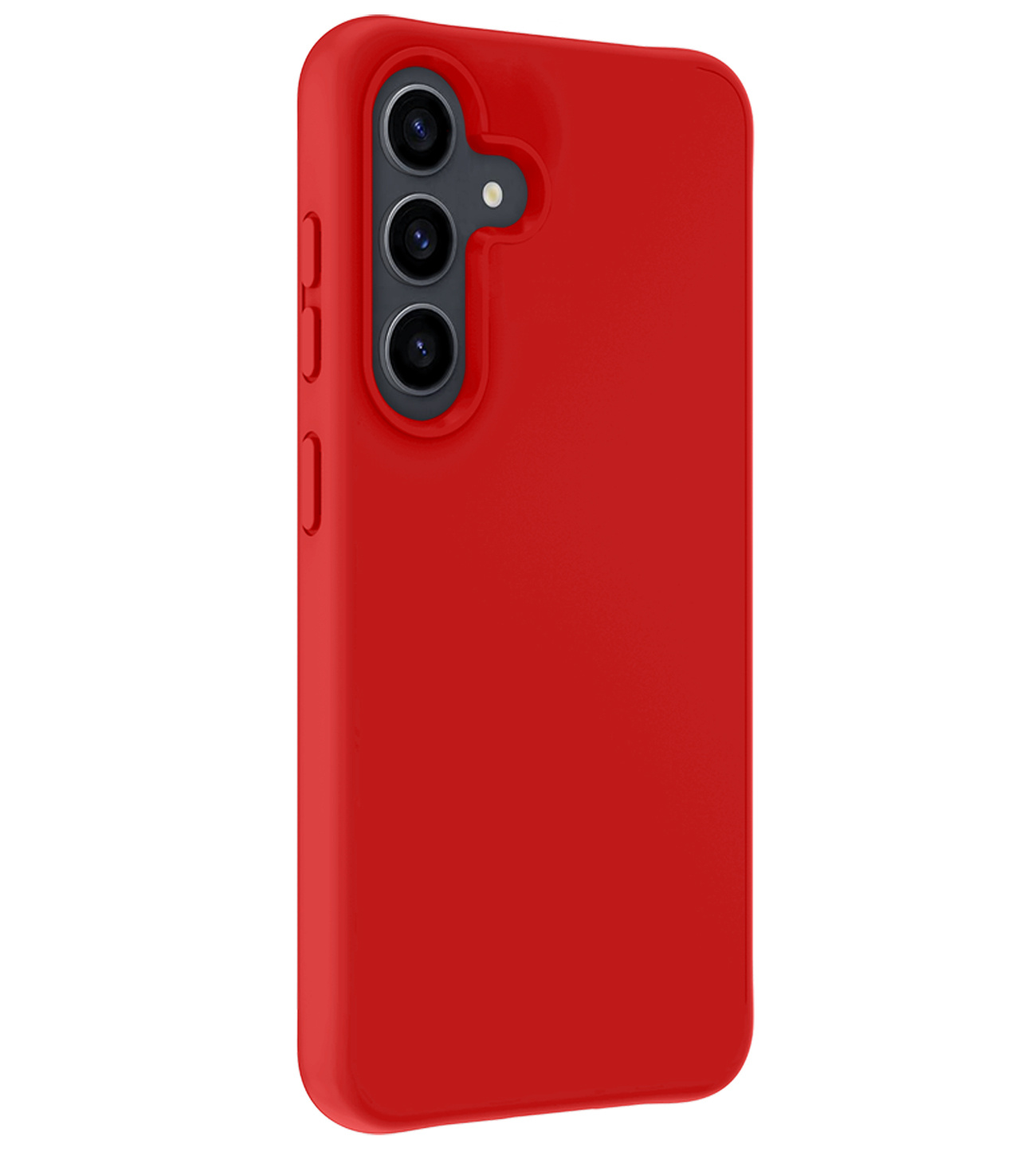 Nomfy Hoesje Geschikt voor Samsung A55 Hoesje Siliconen Cover Case Met 2x Screenprotector - Hoes Geschikt voor Samsung Galaxy A55 Hoes Back Case - Rood