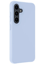 Nomfy Hoesje Geschikt voor Samsung A55 Hoesje Siliconen Cover Case Met 2x Screenprotector - Hoes Geschikt voor Samsung Galaxy A55 Hoes Back Case - Lichtblauw