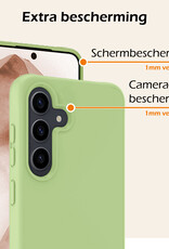 Nomfy Hoesje Geschikt voor Samsung A55 Hoesje Siliconen Cover Case Met 2x Screenprotector - Hoes Geschikt voor Samsung Galaxy A55 Hoes Back Case - Groen