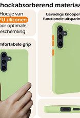Nomfy Hoesje Geschikt voor Samsung A55 Hoesje Siliconen Cover Case Met 2x Screenprotector - Hoes Geschikt voor Samsung Galaxy A55 Hoes Back Case - Groen