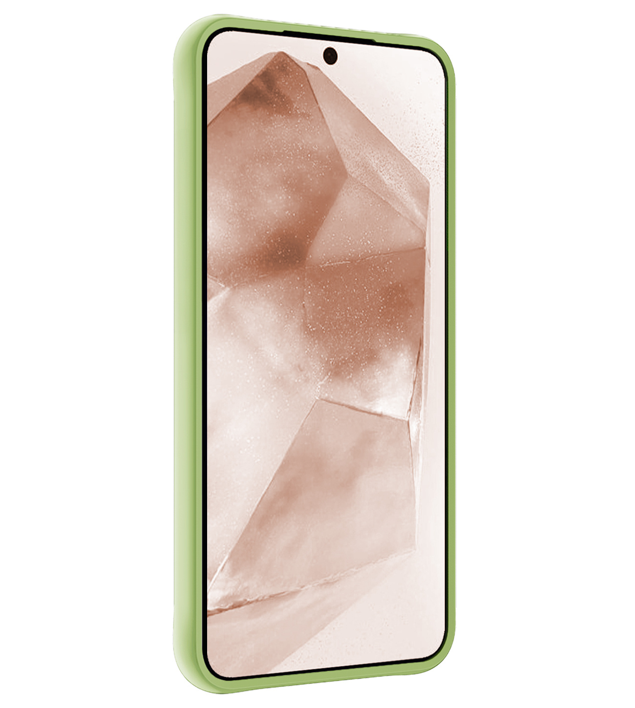 Nomfy Hoesje Geschikt voor Samsung A55 Hoesje Siliconen Cover Case Met 2x Screenprotector - Hoes Geschikt voor Samsung Galaxy A55 Hoes Back Case - Groen