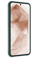 Nomfy Hoesje Geschikt voor Samsung A55 Hoesje Siliconen Cover Case Met 2x Screenprotector - Hoes Geschikt voor Samsung Galaxy A55 Hoes Back Case - Donkergroen