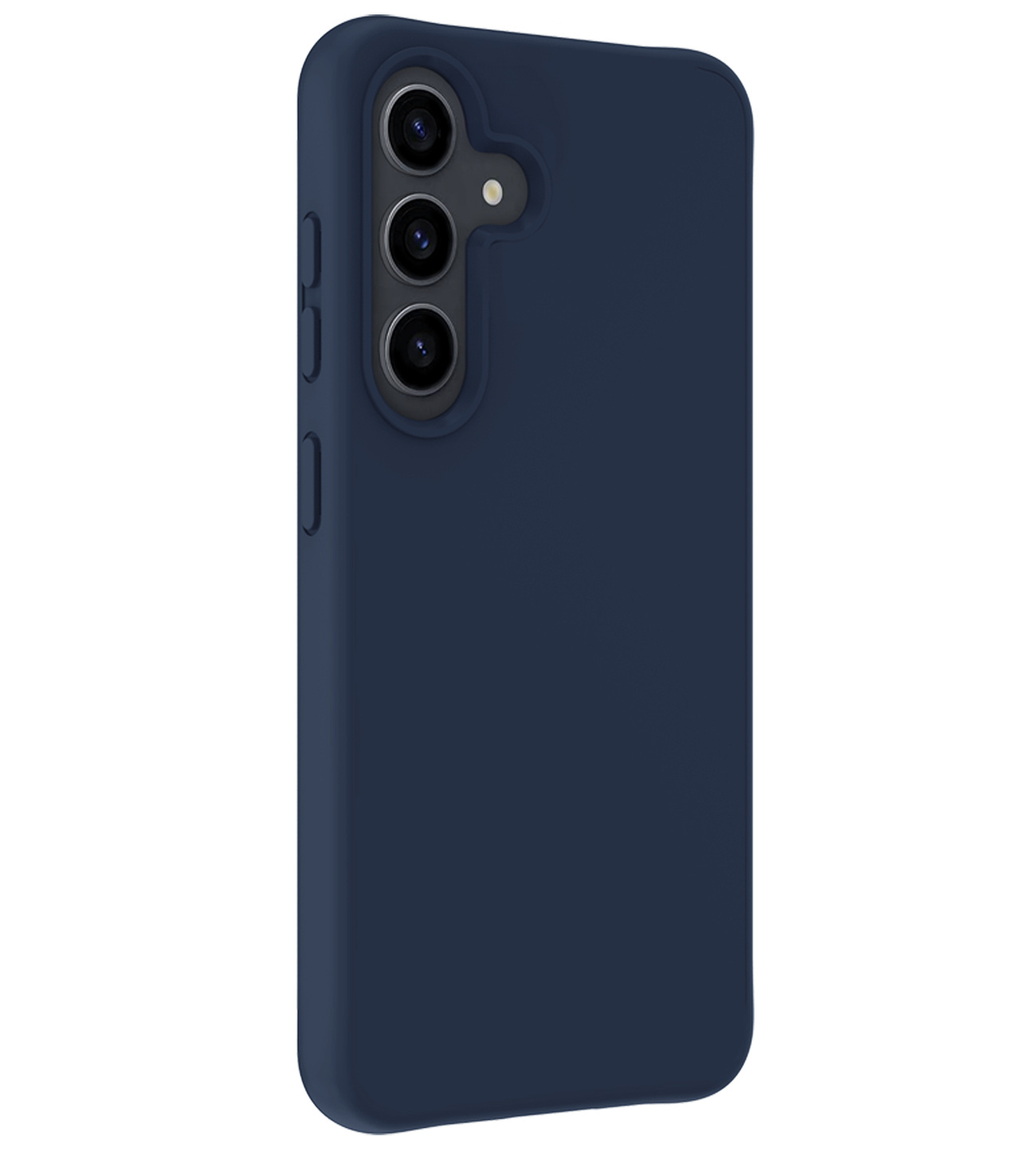 Nomfy Hoesje Geschikt voor Samsung A55 Hoesje Siliconen Cover Case Met 2x Screenprotector - Hoes Geschikt voor Samsung Galaxy A55 Hoes Back Case - Donkerblauw