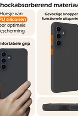 Nomfy Hoesje Geschikt voor Samsung A55 Hoesje Siliconen Cover Case Met Screenprotector - Hoes Geschikt voor Samsung Galaxy A55 Hoes Back Case - Zwart