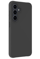 Nomfy Hoesje Geschikt voor Samsung A55 Hoesje Siliconen Cover Case Met Screenprotector - Hoes Geschikt voor Samsung Galaxy A55 Hoes Back Case - Zwart