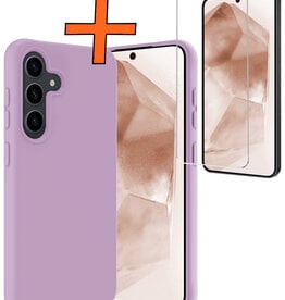 Nomfy Nomfy Samsung Galaxy A55 Hoesje Siliconen Met Screenprotector - Lila