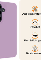 Nomfy Hoesje Geschikt voor Samsung A55 Hoesje Siliconen Cover Case Met Screenprotector - Hoes Geschikt voor Samsung Galaxy A55 Hoes Back Case - Lila