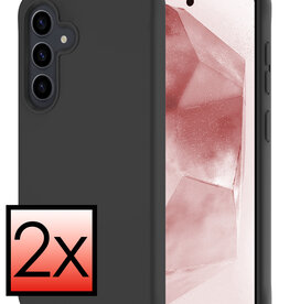NoXx NoXx Samsung Galaxy A55 Hoesje Siliconen - Zwart - 2 PACK