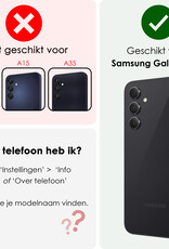 NoXx Hoes Geschikt voor Samsung A55 Hoesje Cover Siliconen Back Case Hoes - Zwart - 2x