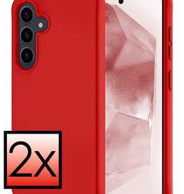 NoXx NoXx Samsung Galaxy A55 Hoesje Siliconen - Rood - 2 PACK