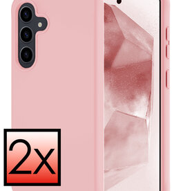 NoXx NoXx Samsung Galaxy A55 Hoesje Siliconen - Lichtroze - 2 PACK