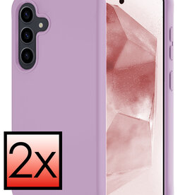 NoXx NoXx Samsung Galaxy A55 Hoesje Siliconen - Lila - 2 PACK