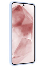 NoXx Hoes Geschikt voor Samsung A55 Hoesje Cover Siliconen Back Case Hoes - Lichtblauw - 2x