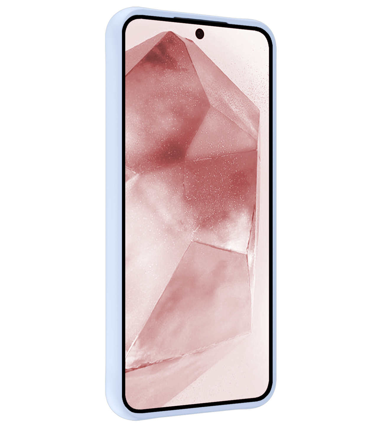 NoXx Hoes Geschikt voor Samsung A55 Hoesje Cover Siliconen Back Case Hoes - Lichtblauw - 2x