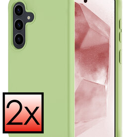 NoXx NoXx Samsung Galaxy A55 Hoesje Siliconen - Groen - 2 PACK