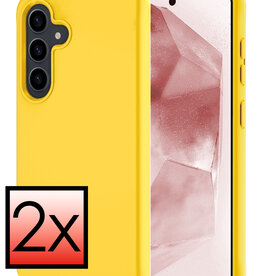 NoXx NoXx Samsung Galaxy A55 Hoesje Siliconen - Geel - 2 PACK