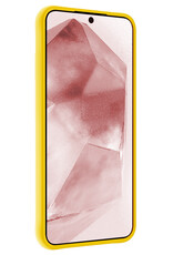 NoXx Hoes Geschikt voor Samsung A55 Hoesje Cover Siliconen Back Case Hoes - Geel - 2x