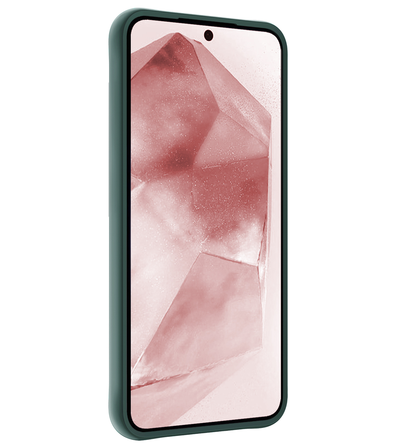 NoXx Hoes Geschikt voor Samsung A55 Hoesje Cover Siliconen Back Case Hoes - Donkergroen - 2x