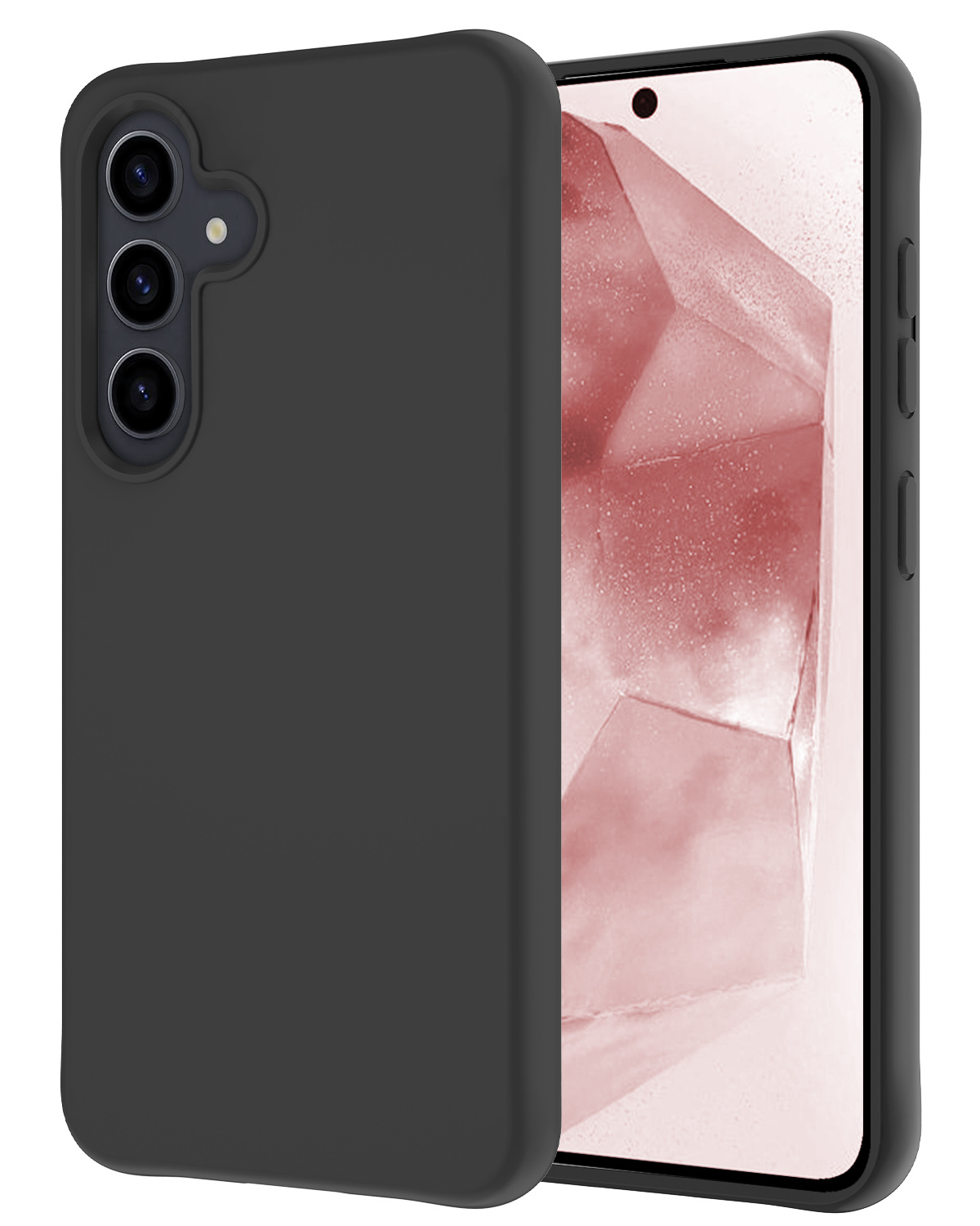 NoXx Hoes Geschikt voor Samsung A55 Hoesje Cover Siliconen Back Case Hoes - Zwart