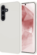 NoXx Hoes Geschikt voor Samsung A55 Hoesje Cover Siliconen Back Case Hoes - Wit