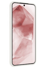 NoXx Hoes Geschikt voor Samsung A55 Hoesje Cover Siliconen Back Case Hoes - Wit