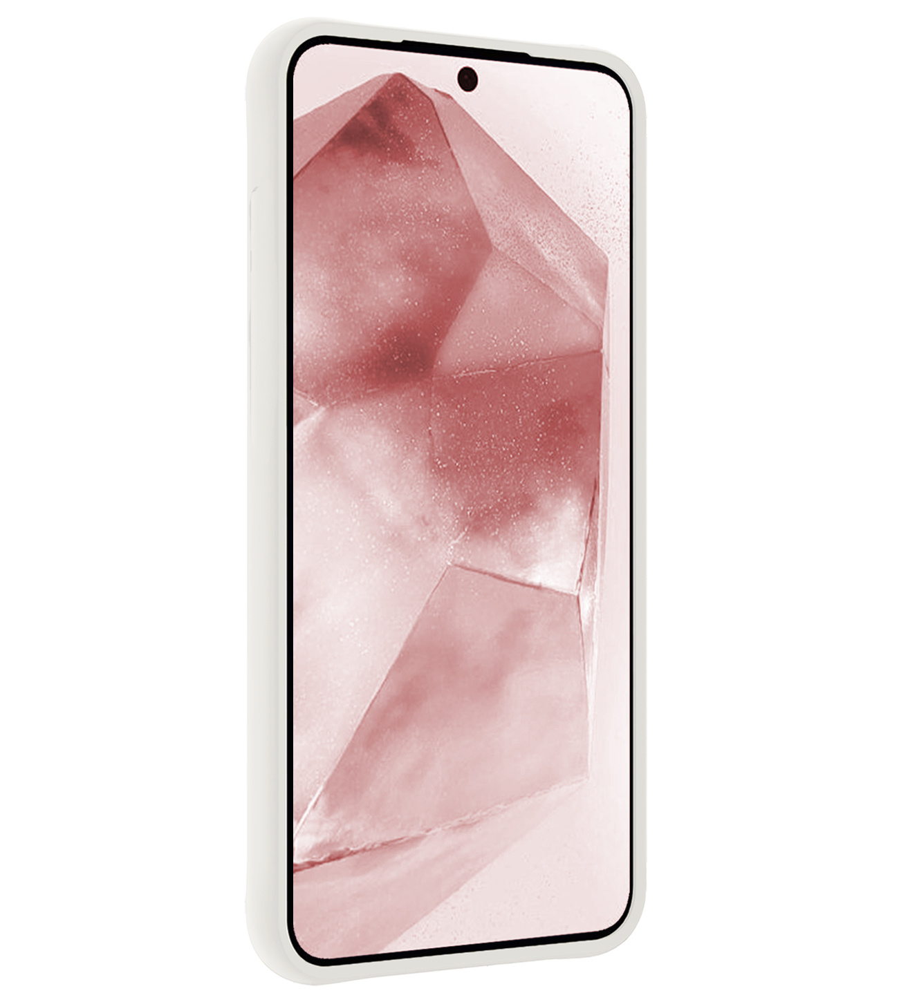 NoXx Hoes Geschikt voor Samsung A55 Hoesje Cover Siliconen Back Case Hoes - Wit